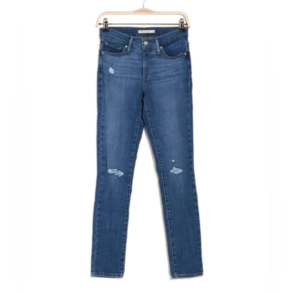 NWT Levi’s 311 Hypersoft Shaping Skinny Jeans Lightly Distressed Denim Size 16 - Picture 13 of 16